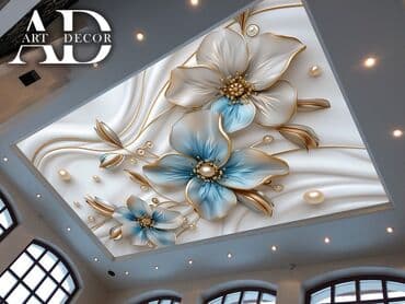 печать на стенах: Натяжной потолок 3D потолки, Глянцевое, Матовое Гарантия, Бесплатный замер, Бесплатная консультация — 17