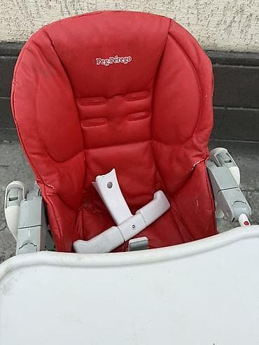 манеж электроный: Стульчик для кормления, Peg perego, Пластик, Трансформер, цвет - Красный — 3