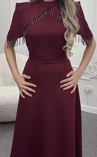 шорты лининг: Вечернее женское платье макси цвета бордовый - Силуэт: приталенный — 2