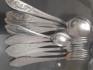 Промышленная химия: Столовые ложки и вилки с чайными и десертными.Полные комплекты. Цена — 8