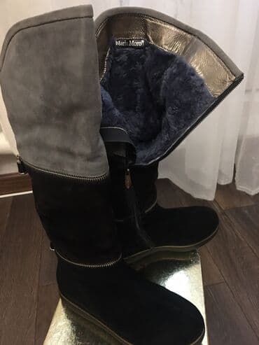сапоги зимние женские натуральная кожа натуральный мех распродажа: Өтүктөр, 36, Marco Tozzi, Жаңы, түсү - Кара, Өзү алып кетүү — 2