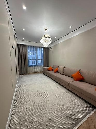 Батирлер: 2 бөлмө, 50 м², 10-мкр Элитка, 11 кабат, Евро оңдоо — 5