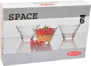 стекло посуды: Набор маленьких стеклянных салатников Pasabahce Space. Бренд — 1