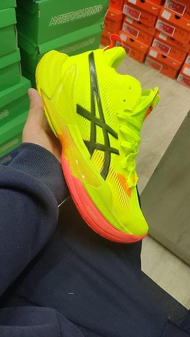 Мужские кроссовки, 40.5, Asics, Б/у, цвет - Желтый, Самовывоз