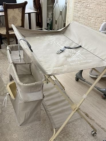 шезлонг для новорождённых: Детский шезлонг, Качалка, Другой материал, цвет - Голубой — 2