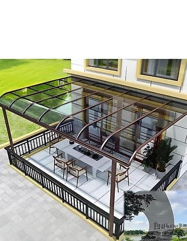 Газонокосилки: Навес, Арочный, Металл, Поликарбонат, Установка — 3