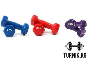 набор фишек для покера: Набор виниловых гантелей 2 шт по 1 кг, 2 кг, 3 кг — представляет — 1
