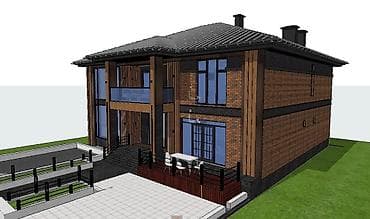 дом праек: Проект современного двухэтажного загородного дома с плоскими фасадами — 7