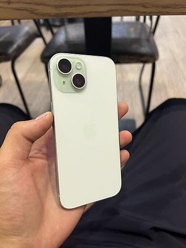 IPhone 15, Б/у, 128 ГБ, Зеленый, 90 %