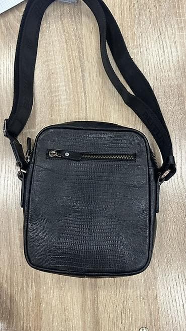 Зер буюмдар: Мужская сумка через плечо Butun, черная - Материал: фактурная — 2