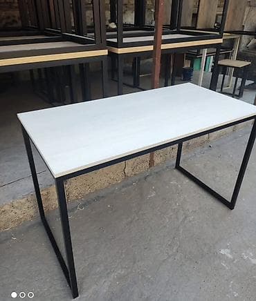 Раскройные столы: Письменный/рабочий стол в стиле лофт - Столешница прямоугольная — 1