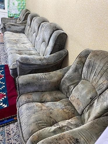 купить мягкий уголок: Комплект мягкой мебели, цвет - Серый — 2