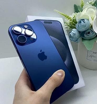 IPhone 15 Pro, Б/у, 128 ГБ, Синий, Коробка, 100 %