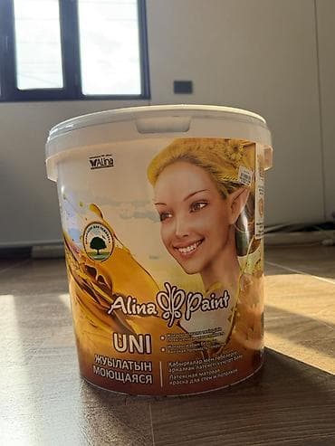 Ички жасалга: Акрил боёк, Дубал үчүн, түсү - Ак, 25 кг, Күңүрт, Жуула турган — 1