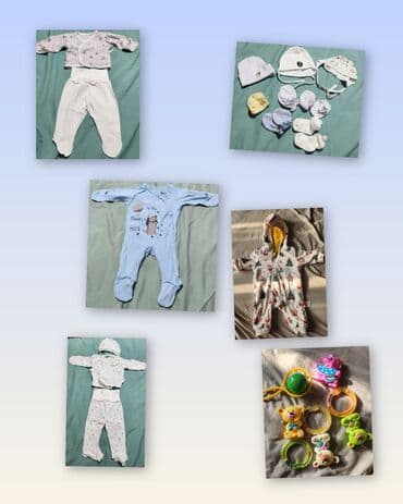 комплект для мальчика: Комплект, цвет - Голубой, Б/у — 2