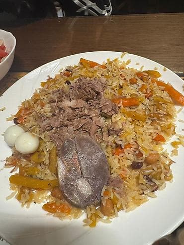 Плов с говядиной и говяжьим языком - Рис длиннозерный, рассыпчатый