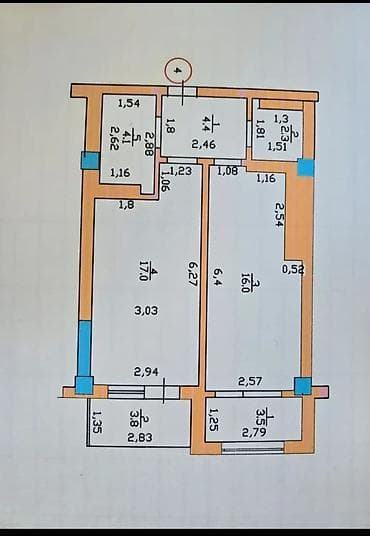 1 комната, 47 м², 2 этаж, Косметический ремонт