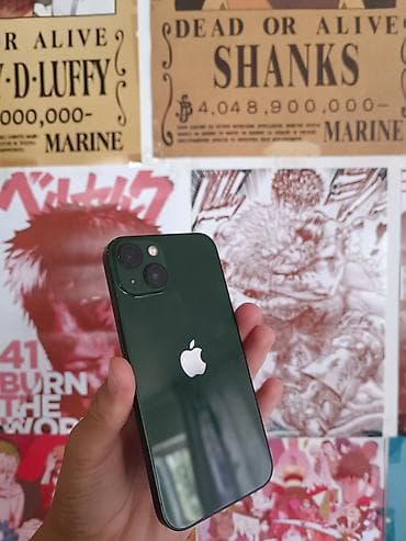 apple iphone 5: IPhone 13, Б/у, 128 ГБ, Зеленый, Чехол, 81 % — 1