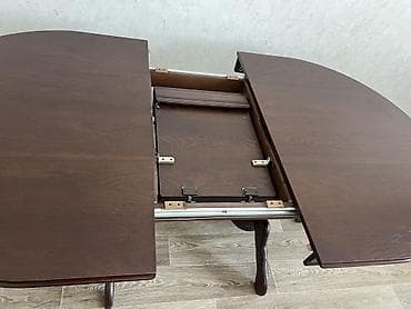 Столы: Стол трансформер Для кухни, Раскладной стол, Длина, см: 190–210 см, цвет - Коричневый — 5