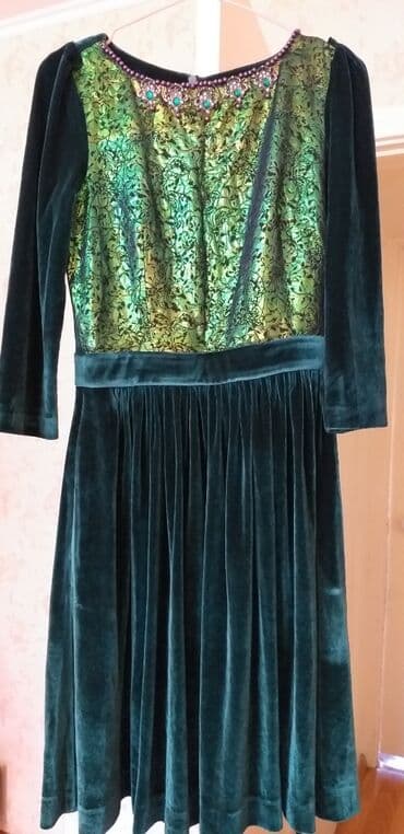 длинные платья в пол зеленого цвета: Красивое платье из королевского бархата. Производство Турция. Одевала — 1