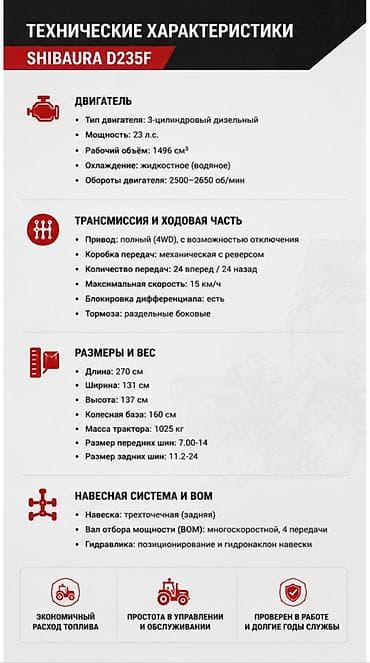 трактор юто: 🚜 Японский мини-трактор Shibaura D235F от компании ТЕХНОМАШ!!! — — 2
