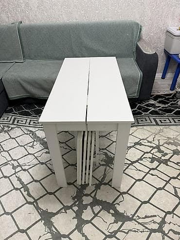 стол трансформер стеклянный: Стол трансформер Для кухни, Раскладной стол, цвет - Белый — 2