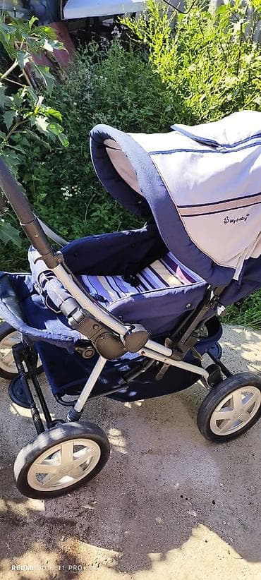 Детский мир: Детская коляска Mybaby, прогулочный блок. - Цвет: темно‑синий с — 1