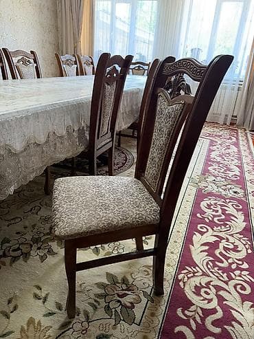 кухонный уголог: Стол и стул для зала, Б/у, Самовывоз, цвет - Коричневый — 4