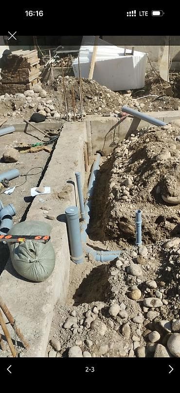 укладка труб: Монтаж наружной и внутренней канализации/водопровода под ключ - — 10