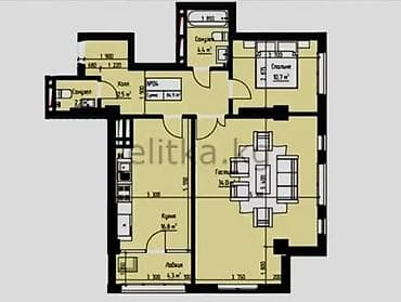 паркинг бишкек: 2 бөлмө, 85 м², Элитка, 12 кабат, Даяр ПСО (өзү оңдоп түзөтүп бүтүү үчүн) — 8