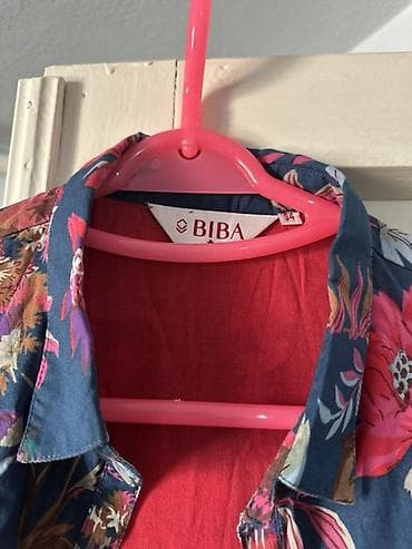 Айымдардын кийими: Платье BIBA с принтом птиц и цветов - Бренд: BIBA (ярлык на фото) - — 3