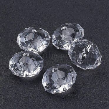 амигуруми из бисера: Прозрачные акриловые бусины граненые Rondelle, диаметром около 16 — 1