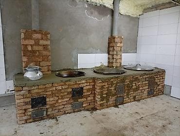 кафельный клей: Печь под казаны/тандыр для уличной кухни (строительство «под ключ») - — 3