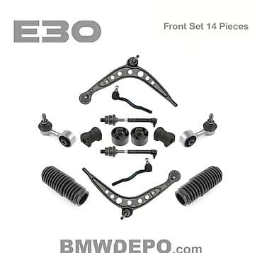 8 element: Набор автозапчастей для BMW: 1) Расширительный бачок охлаждающей — 10