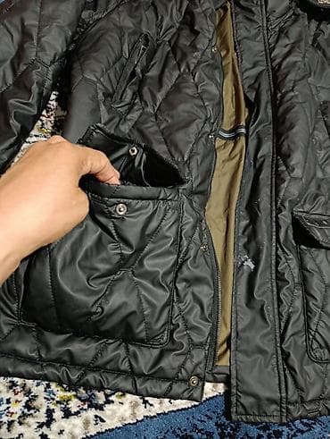 Куртки: Куртка с капюшоном от дождя Brand Man черная Б/У в хорошем состоянии — 9