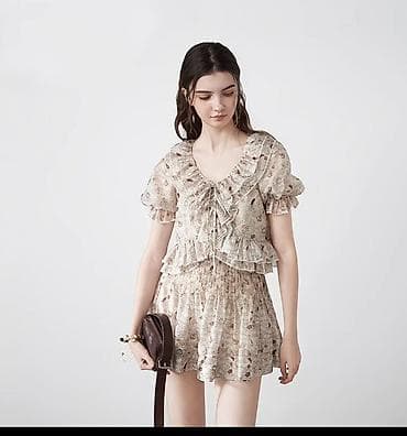 Личные вещи: Женский комплект из тонкого шифона с цветочным принтом. - Состоит из — 1