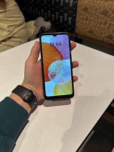 rebmi 9t: Samsung Galaxy A14, Б/у, 128 ГБ, цвет - Черный, 1 SIM — 2