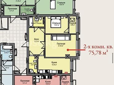 Недвижимость: Сдан, Элитка, 2 комнаты, 75 м² — 5