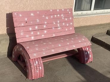 foldable table: Скамейка Дерево, Со спинкой, Без крыши — 1