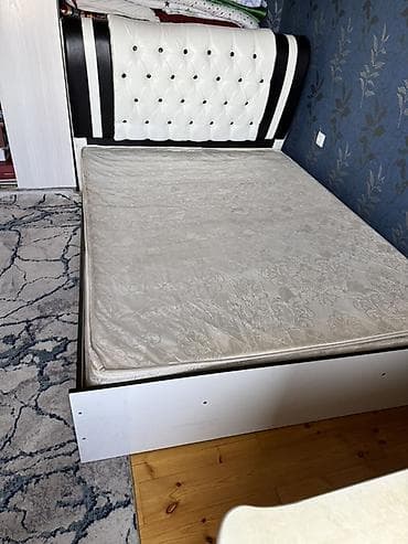 Промышленная химия: Спальный гарнитур, Двуспальная кровать, цвет - Белый — 3