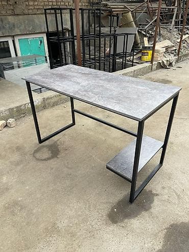 Мебель: Офисный стол, Нерегулируемый, цвет - Черный, Прямоугольный, Другой материал — 9