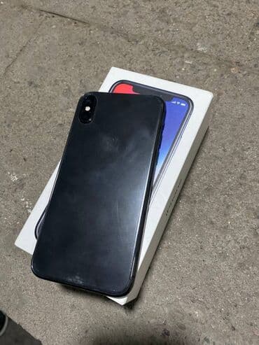 iphone x цена бишкек: IPhone X, Колдонулган, 64 ГБ, Jet Black, Кулакчындар, Заряддоочу түзүлүш, Коргоочу айнек, 86 % — 6