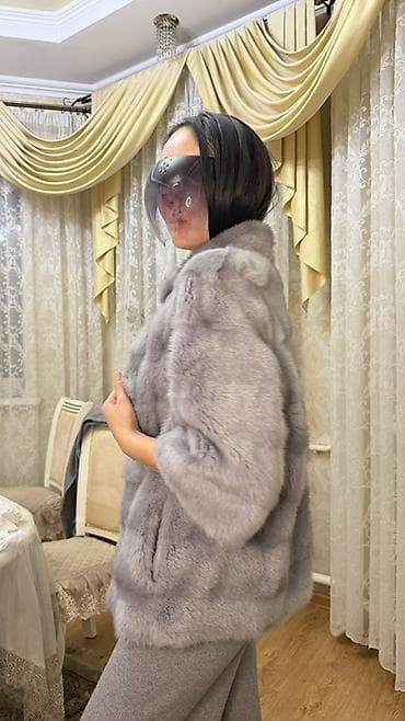 норка воротник: Шуба, Норка, Короткая модель, S, M — 2
