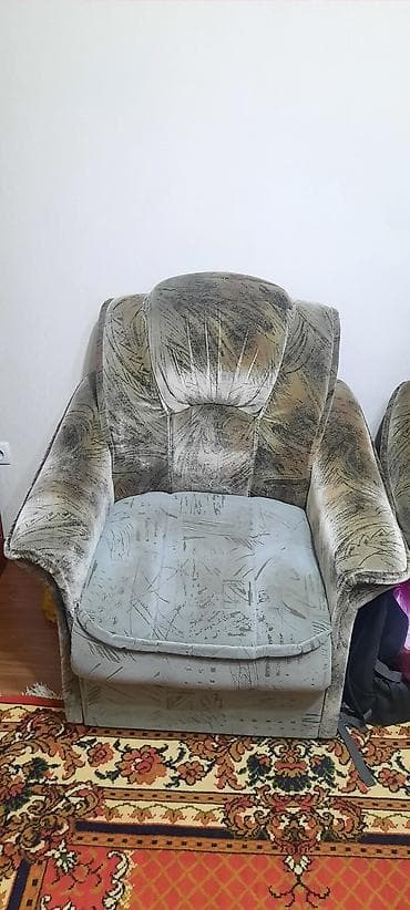 Комплекты мягкой мебели: Гарнитур для зала, Б/у, Журнальный стол, Стул, Кресло, Самовывоз — 7