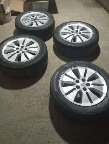 Колеса в сборе 225 / 55 / R 17, Всесезонная, Б/у, Комплект, Легковые, Литые, отверстий - 5