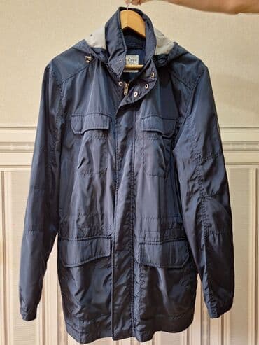 куртки ветровки: Мужская куртка, L, Б/у, цвет - Синий, Самовывоз — 2