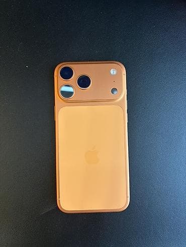 iphone s6: IPhone 17 Pro Max, Б/у, 256 ГБ, Оранжевый, Защитное стекло, 100 % — 1