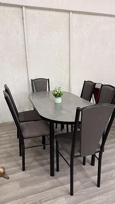 меняю варианты: Кухонный стол и стул, цвет - Серый — 1