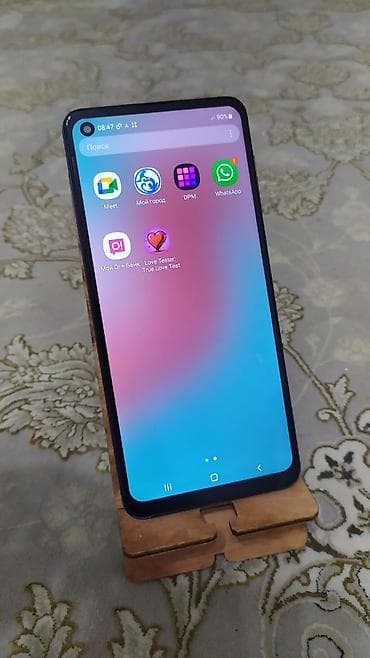 телео: Samsung Galaxy A21S, Б/у, 64 ГБ, цвет - Синий, 2 SIM — 2