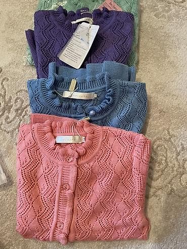 кардиган белый: Детский ажурный кардиган на пуговицах - Размер/ рост 128 - Бренд — 3